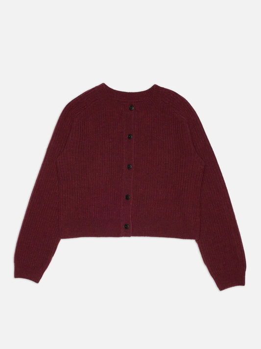 Ellen Cardigan Wool, Burgundy