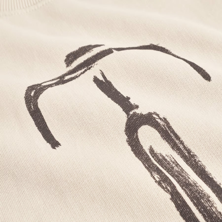Sweatshirt Malmoe Bike Front, Oat White