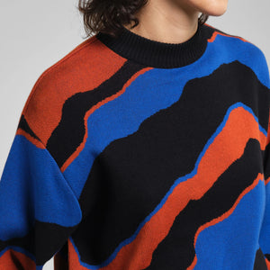 Sweater Limhamn Faded Mountains, Multi Color