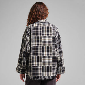 Jacket Sickla Flannel Patchwork, Black