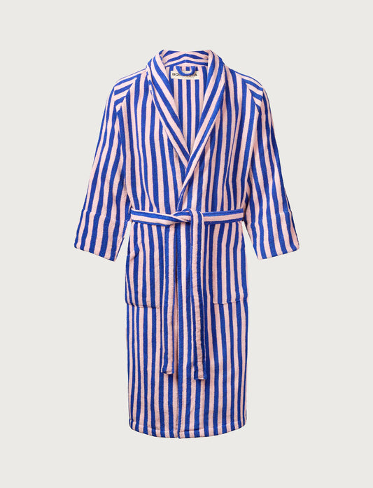 Naram Bathrobe, Dazzling Blue & Rose
