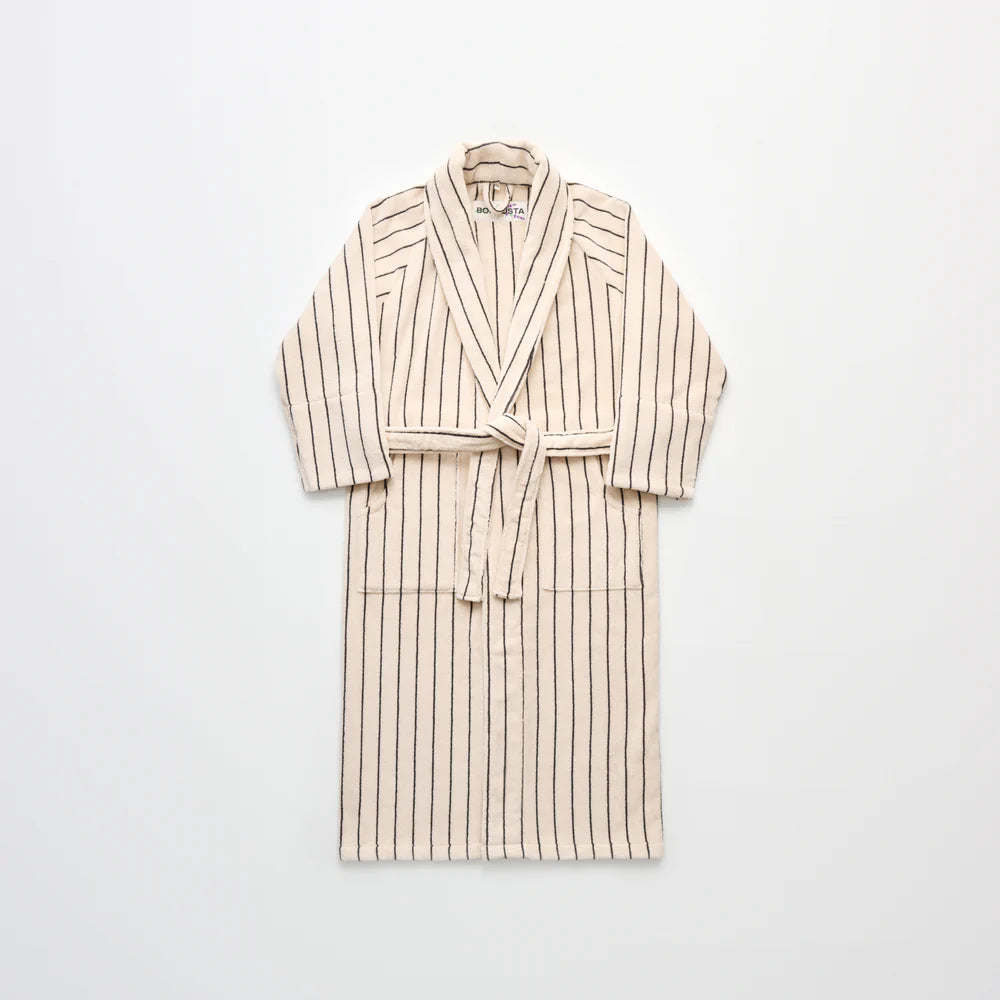 Naram Bathrobe, Creme & Ink