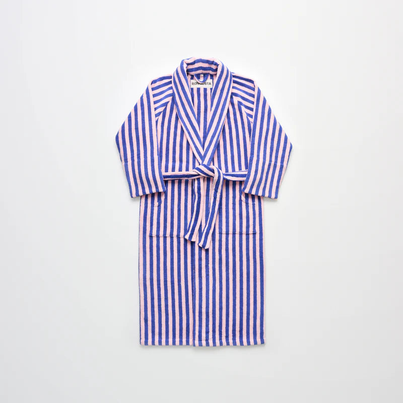 Naram Bathrobe, Dazzling Blue & Rose