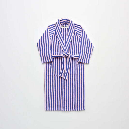 Naram Bathrobe, Dazzling Blue & Rose