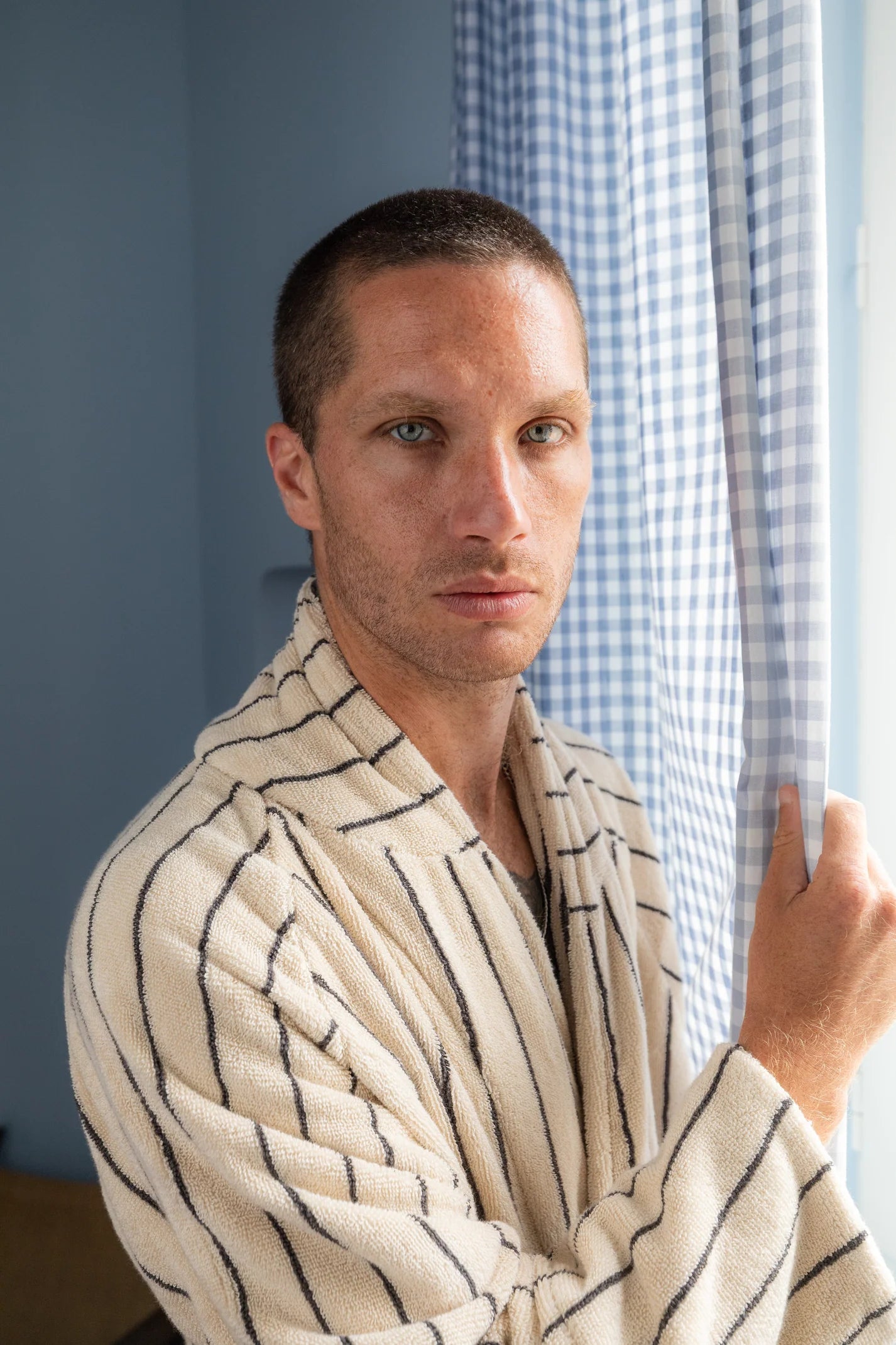 Naram Bathrobe, Creme & Ink