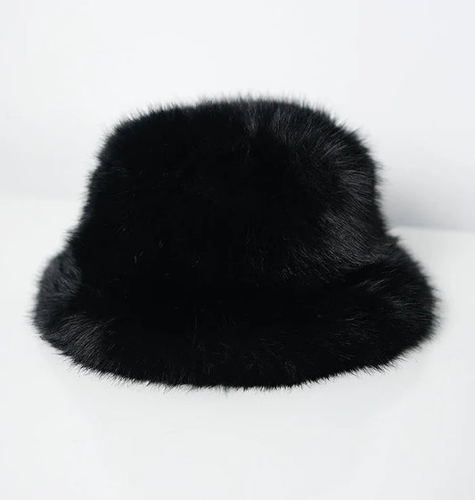 Camilla Faux Fur Hat Black 