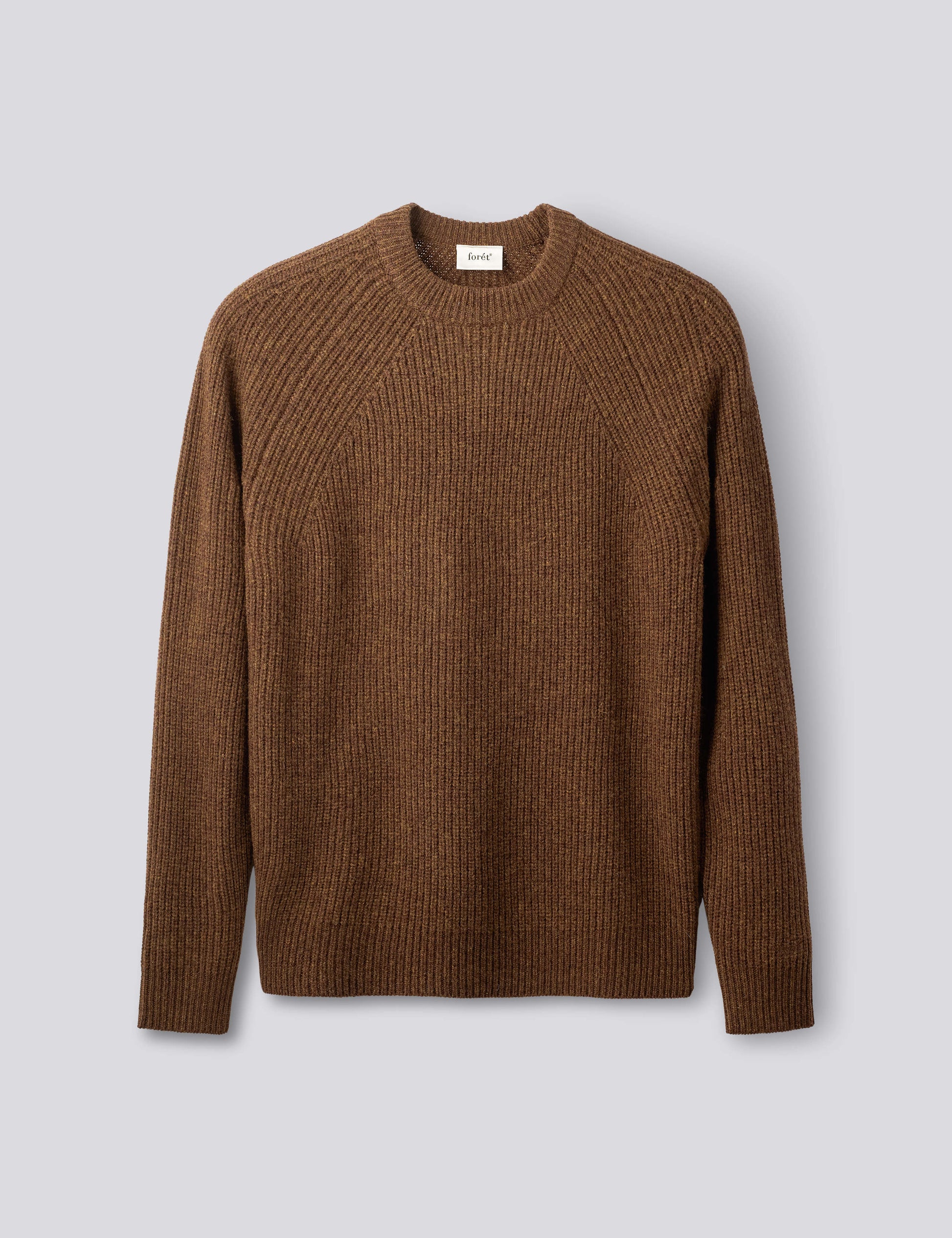 Delta Wool Rib Knit Wood Melange, Forét