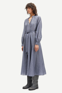 Karookhi Long Dress, Blue Granite Whizz