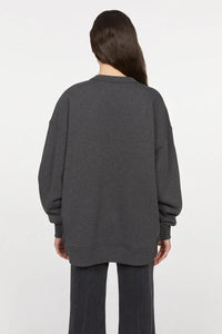 Iwa Big R Sweatshirt, Dark Grey Melange