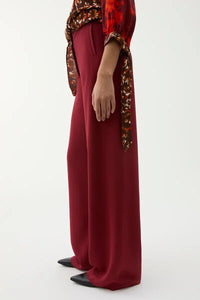 Sini Double Crepe Pants, Burnt Umber