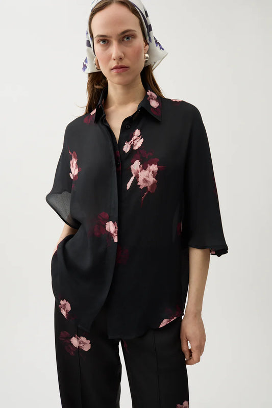 Finch Bouquet Blouse Wine/Black