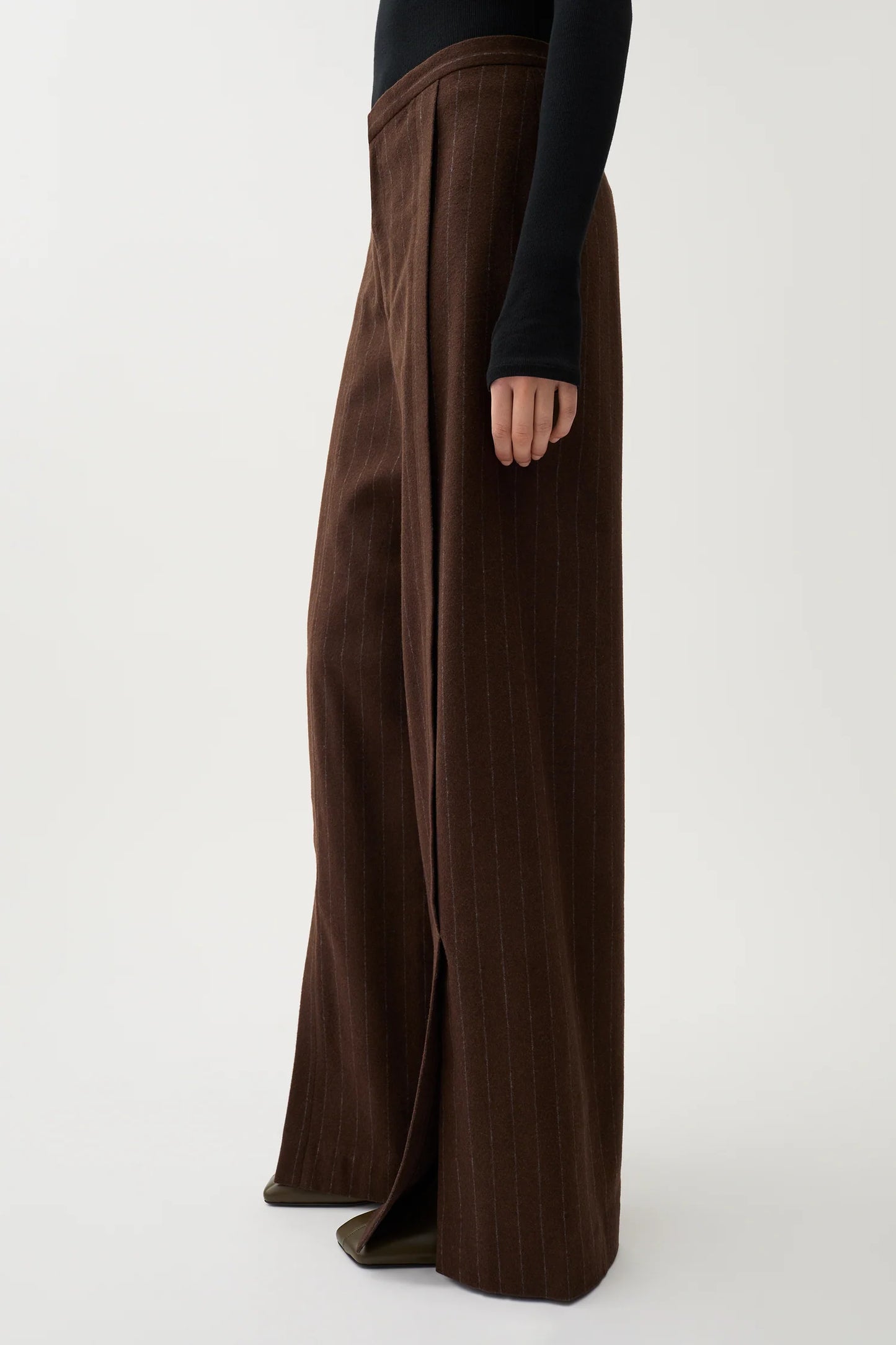 Rubin Pinstripe Pants, Chicory Coffee