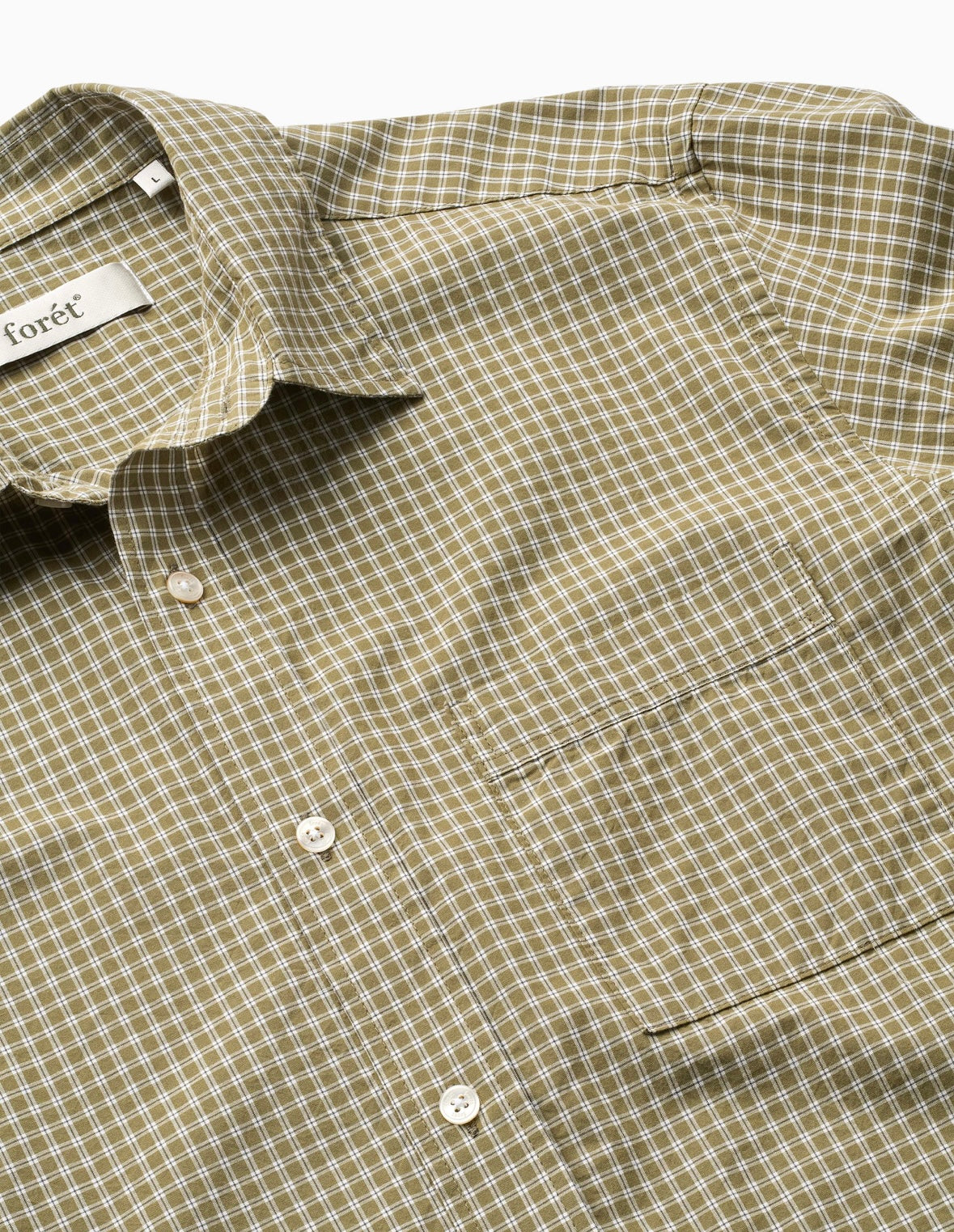 Maple Poplin Shirt, Army/Cloud
