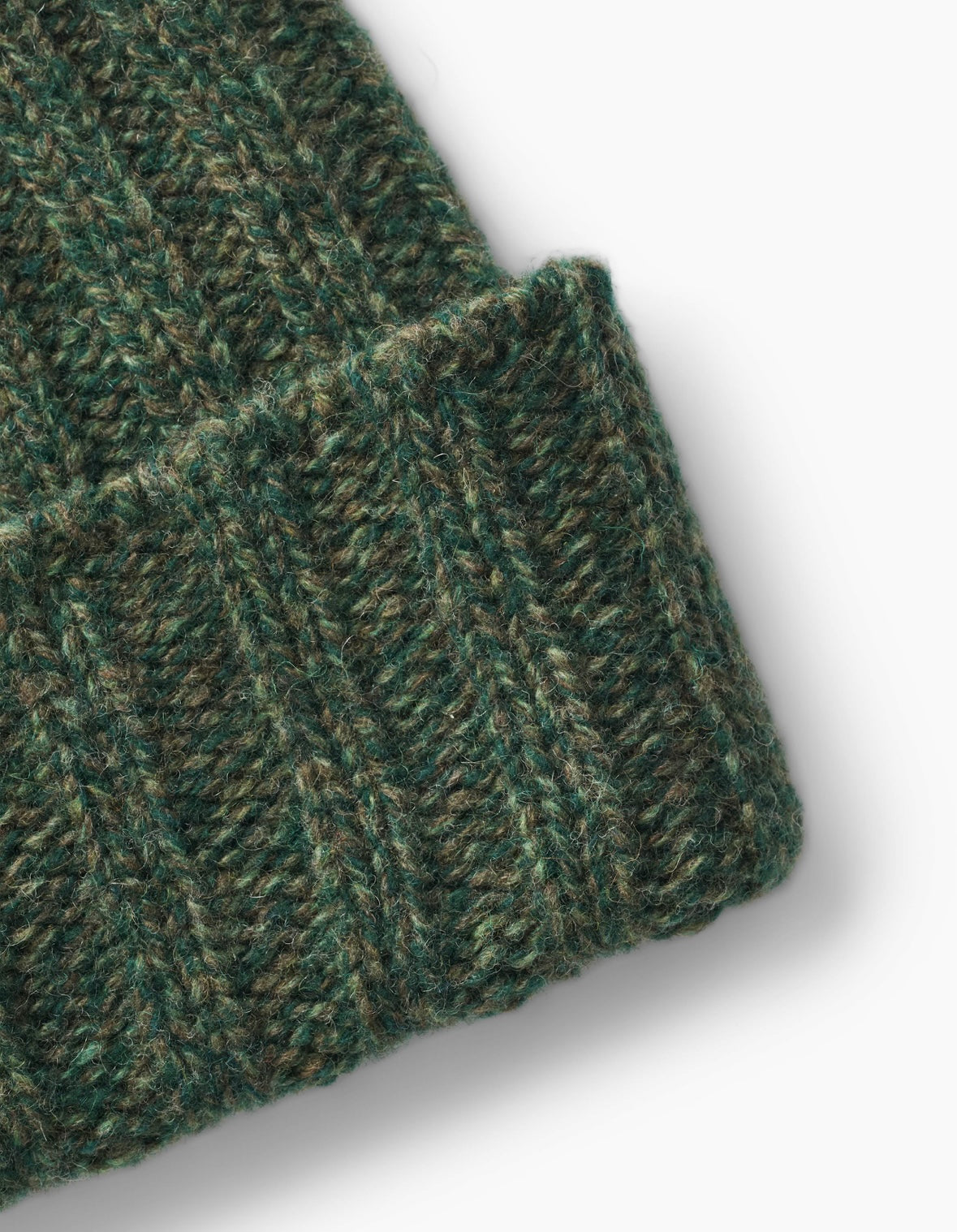 Relax Rib Puzzle Beanie, Green