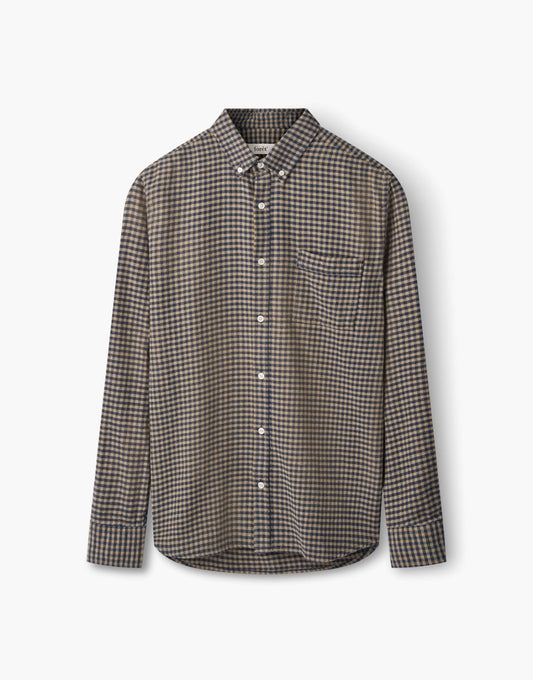 Creek Flannel Shirt Burnt Khaki/Navy