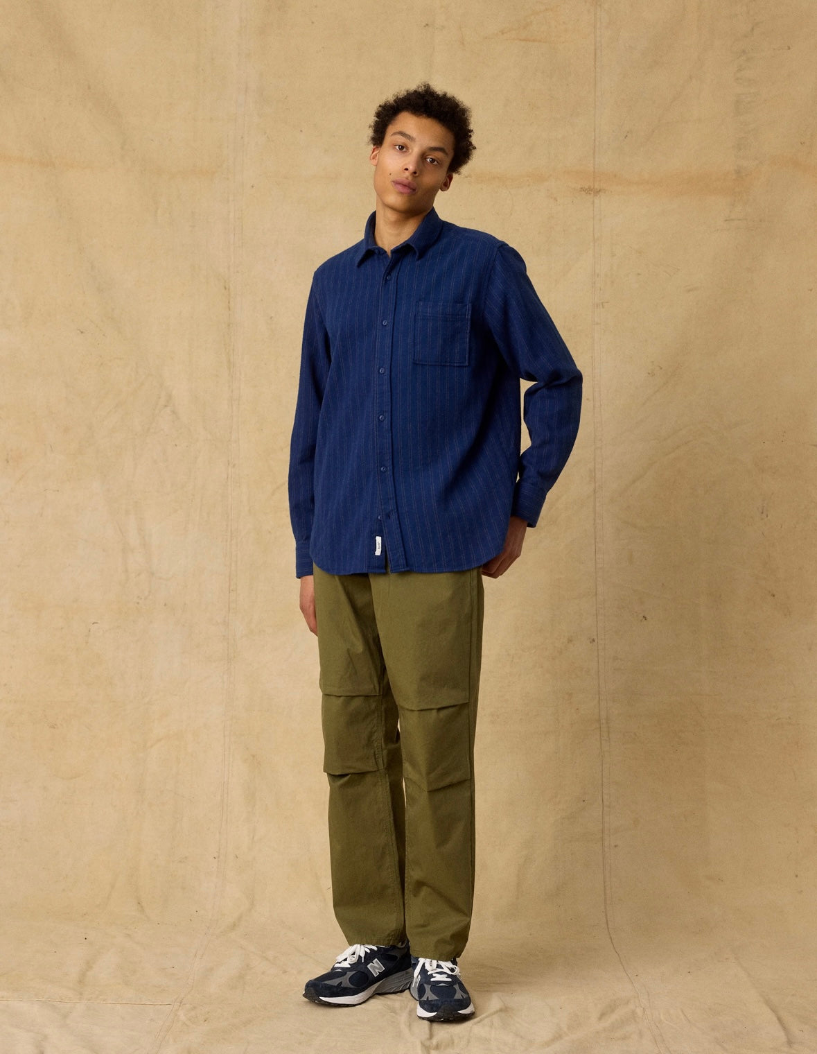 River Flannel Shirt, Navy/Earth