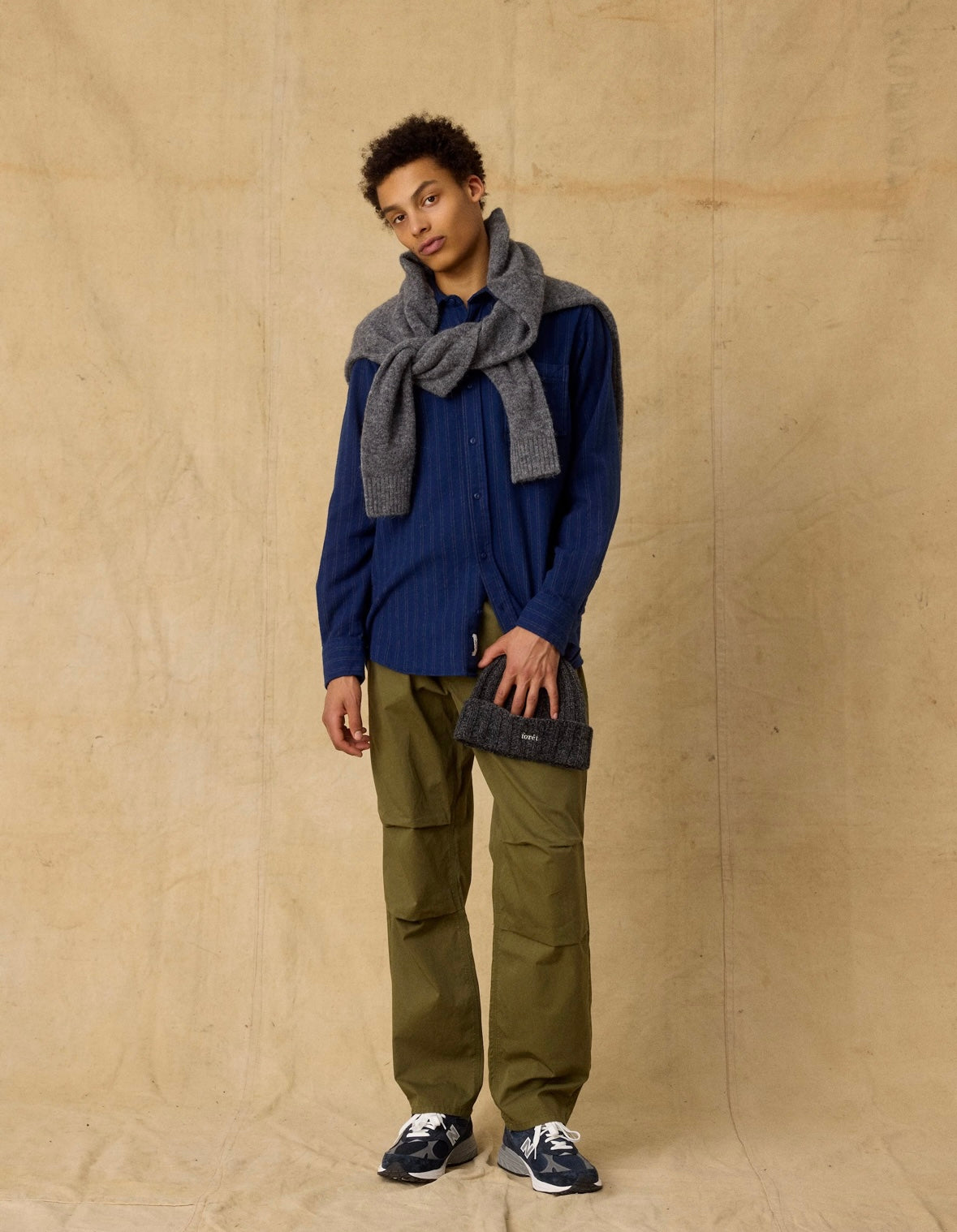 River Flannel Shirt, Navy/Earth