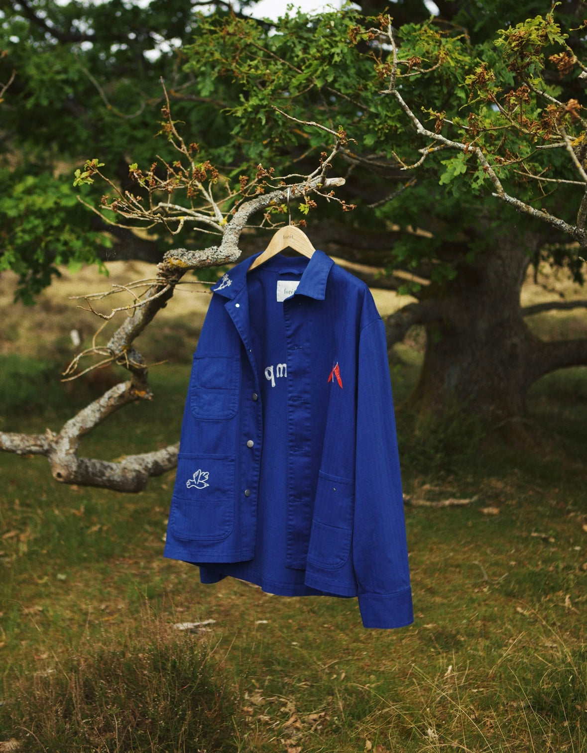 Forager Embroidered Overshirt, Heritage Blue