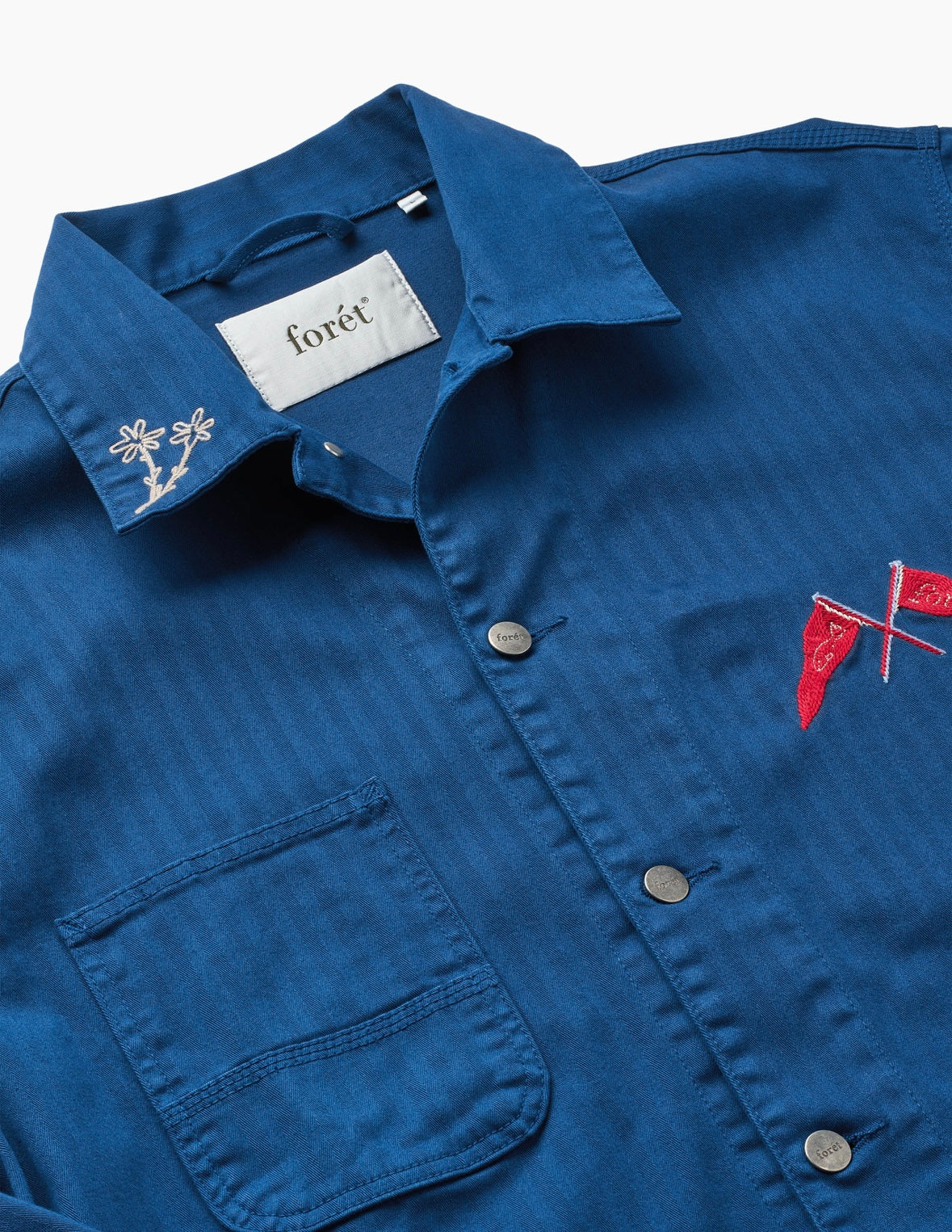 Forager Embroidered Overshirt, Heritage Blue