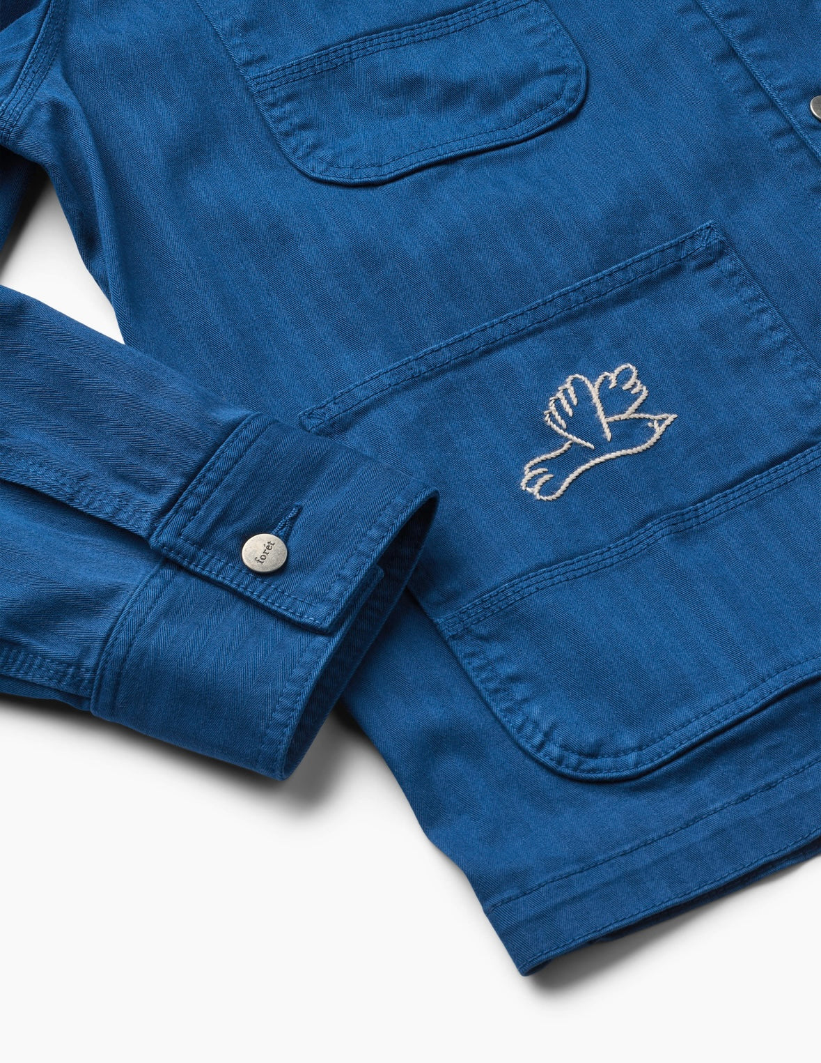 Forager Embroidered Overshirt, Heritage Blue