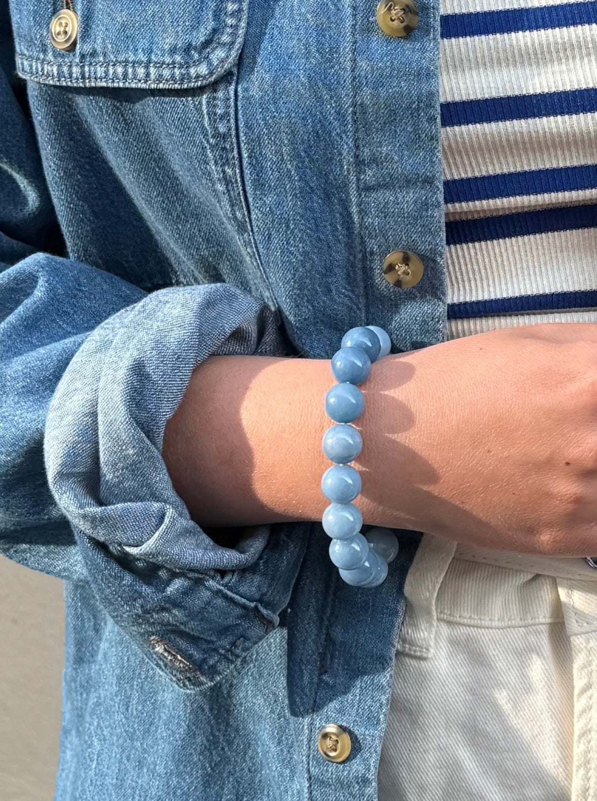 Chunky Bracelet, Aquamarine