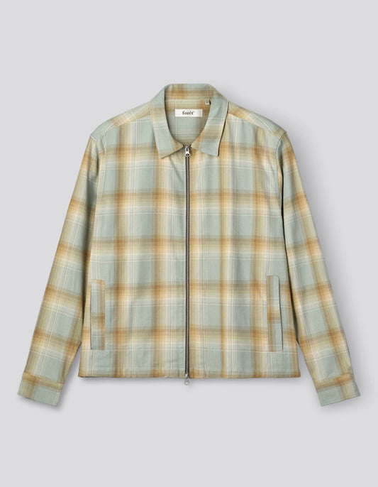 Loft Zip Shirt Green Oxide Check, Forét, Såininorden