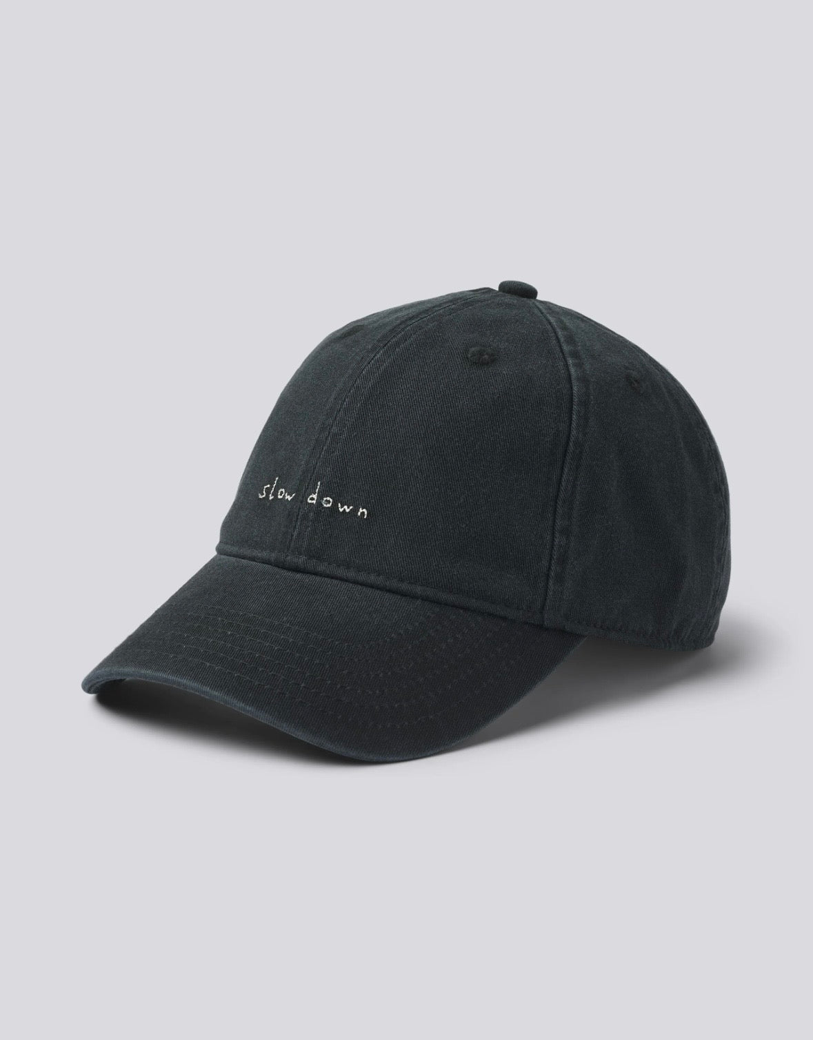 Slow Down Washed Cap Black, Forét, Såininorden