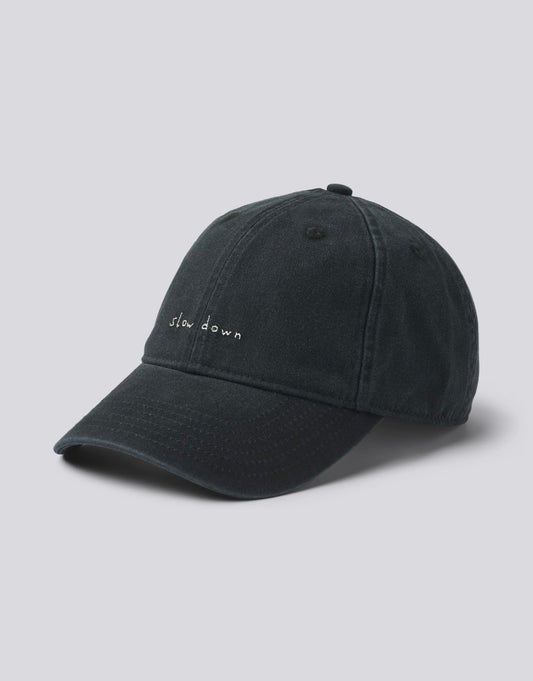 Slow Down Washed Cap Black, Forét, Såininorden