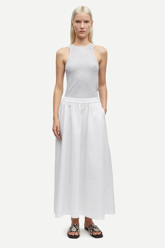 Satina Skirt White