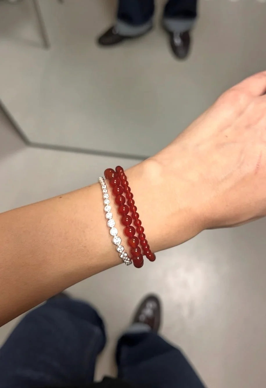 Petite Bracelet, Red Jade
