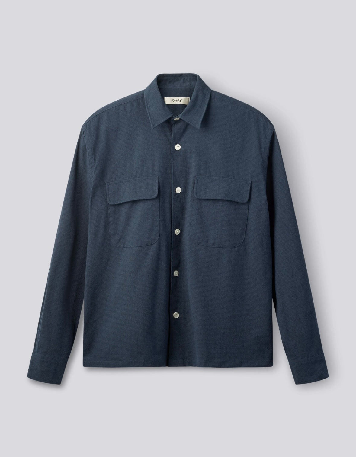 Lunar Relaxed Fit Textured Overshirt Navy, Forét, Såininorden