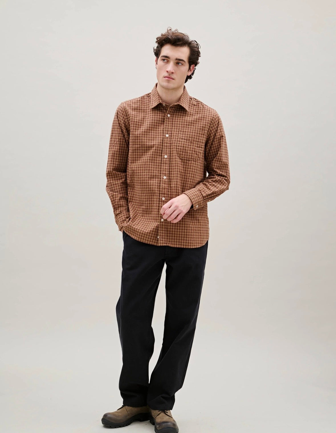 Ridge Flannel Check Shirt, Rust Check