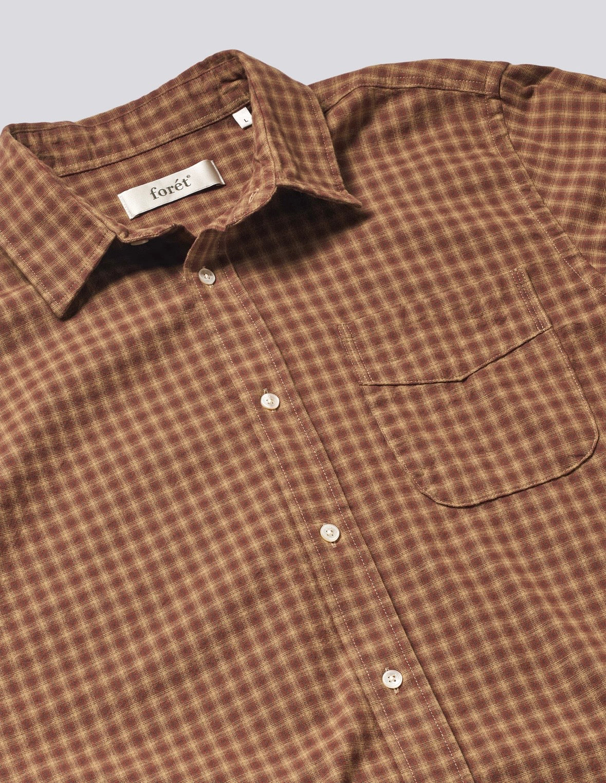 Ridge Flannel Check Shirt, Rust Check