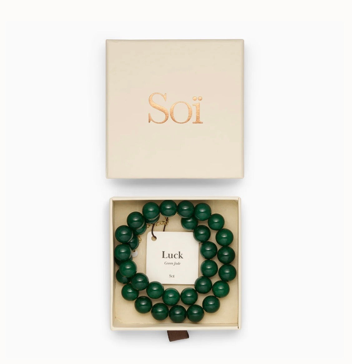 Faro Necklace, Green Jade