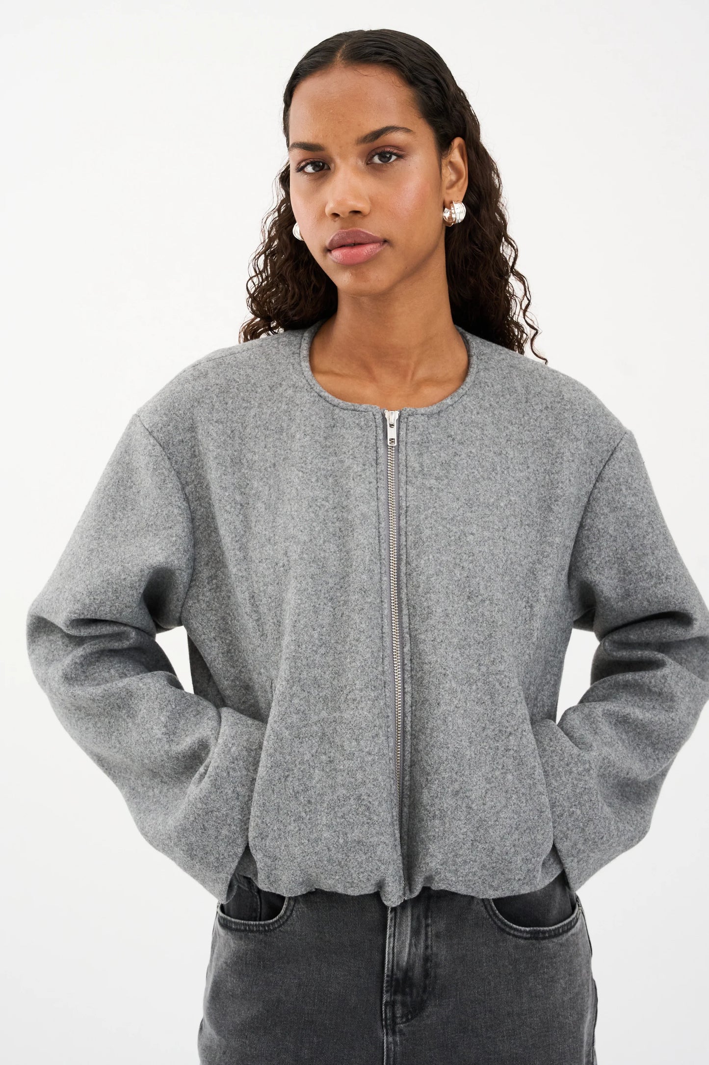 Adaleide Bomber, Grey Melange