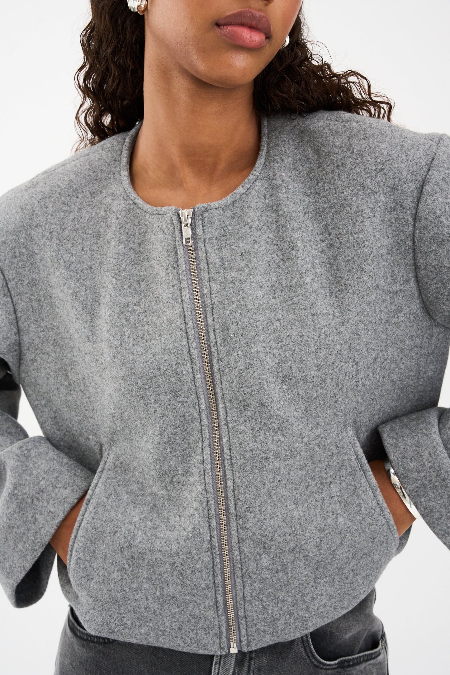 Adaleide Bomber, Grey Melange