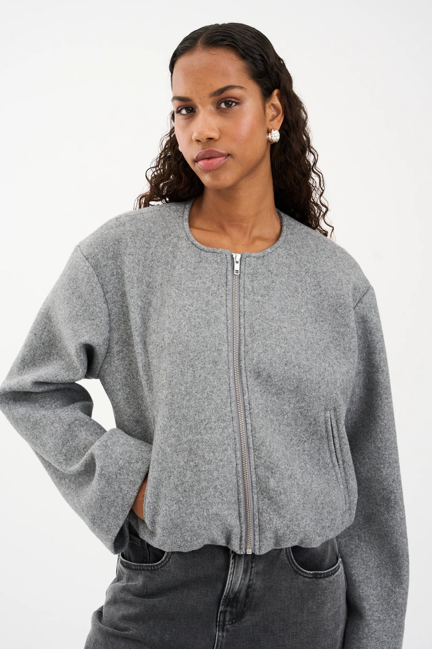 Adaleide Bomber, Grey Melange