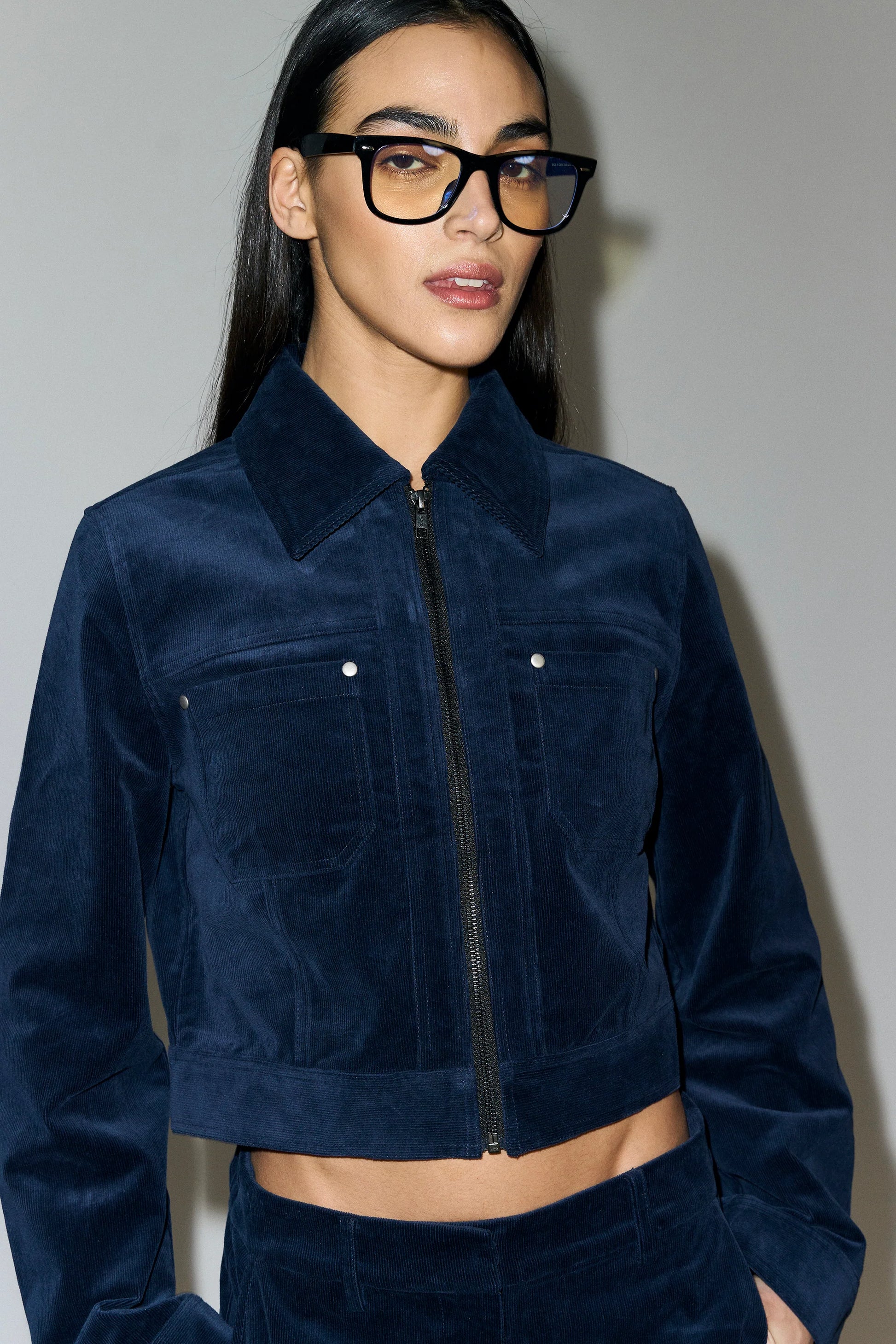 Ann Charlotte Cord Zip Jacket Deep Navy Blue, Ivy Copenhagen, Såininorden