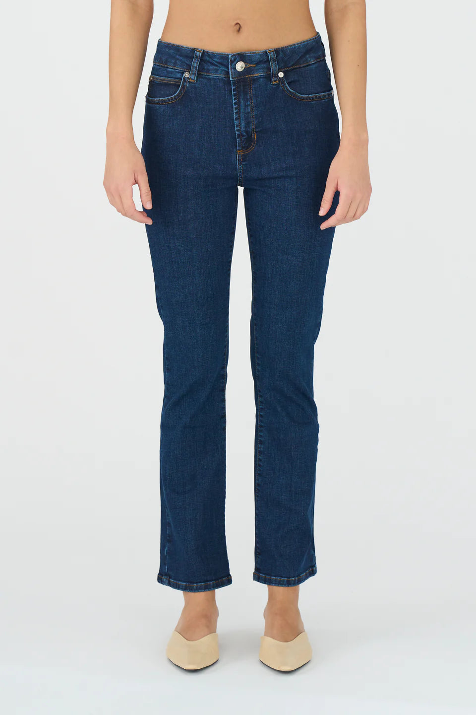 Johanna Kick Flare Jeans, Wash Middark Nottingham