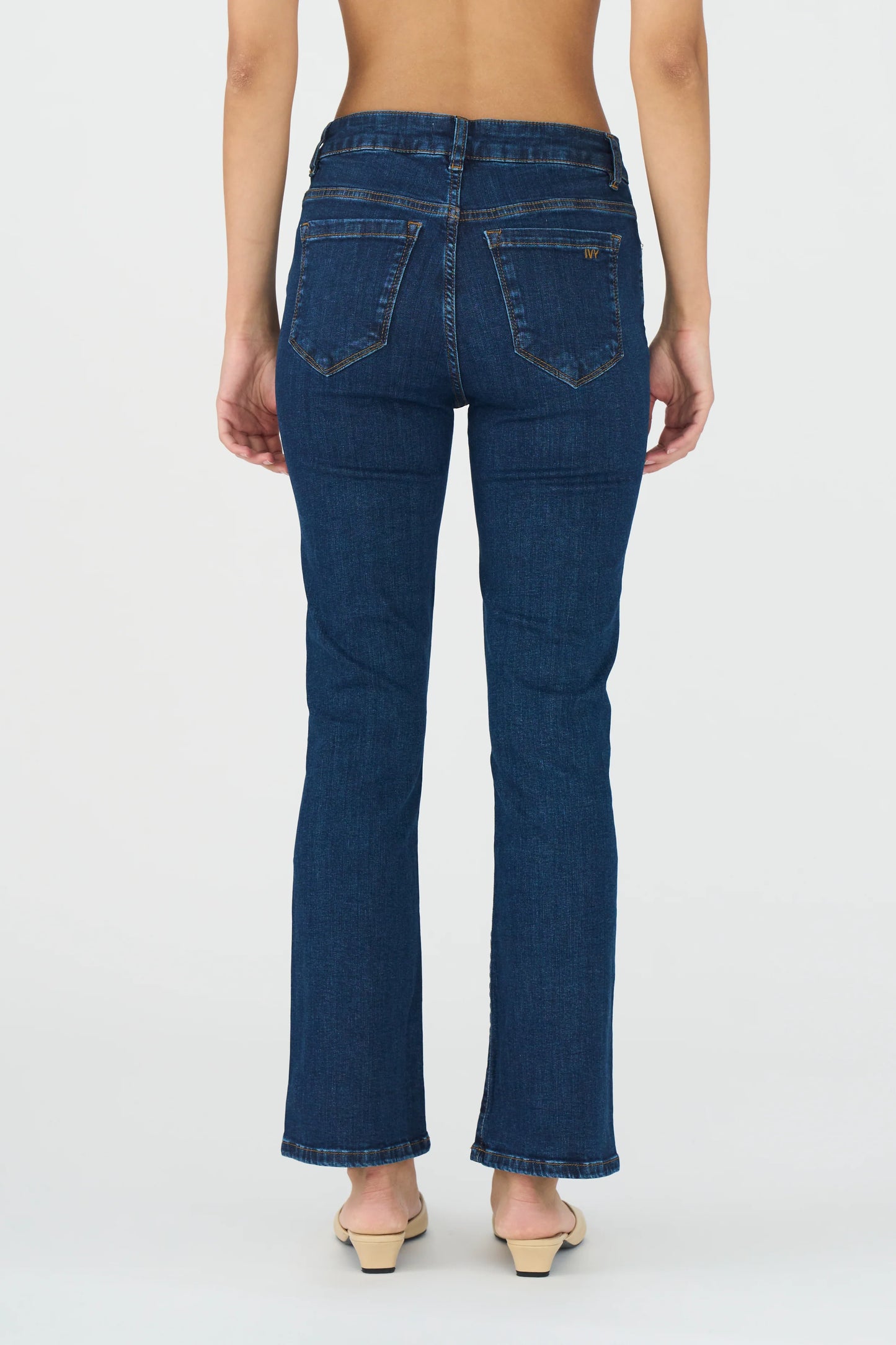 Johanna Kick Flare Jeans, Wash Middark Nottingham