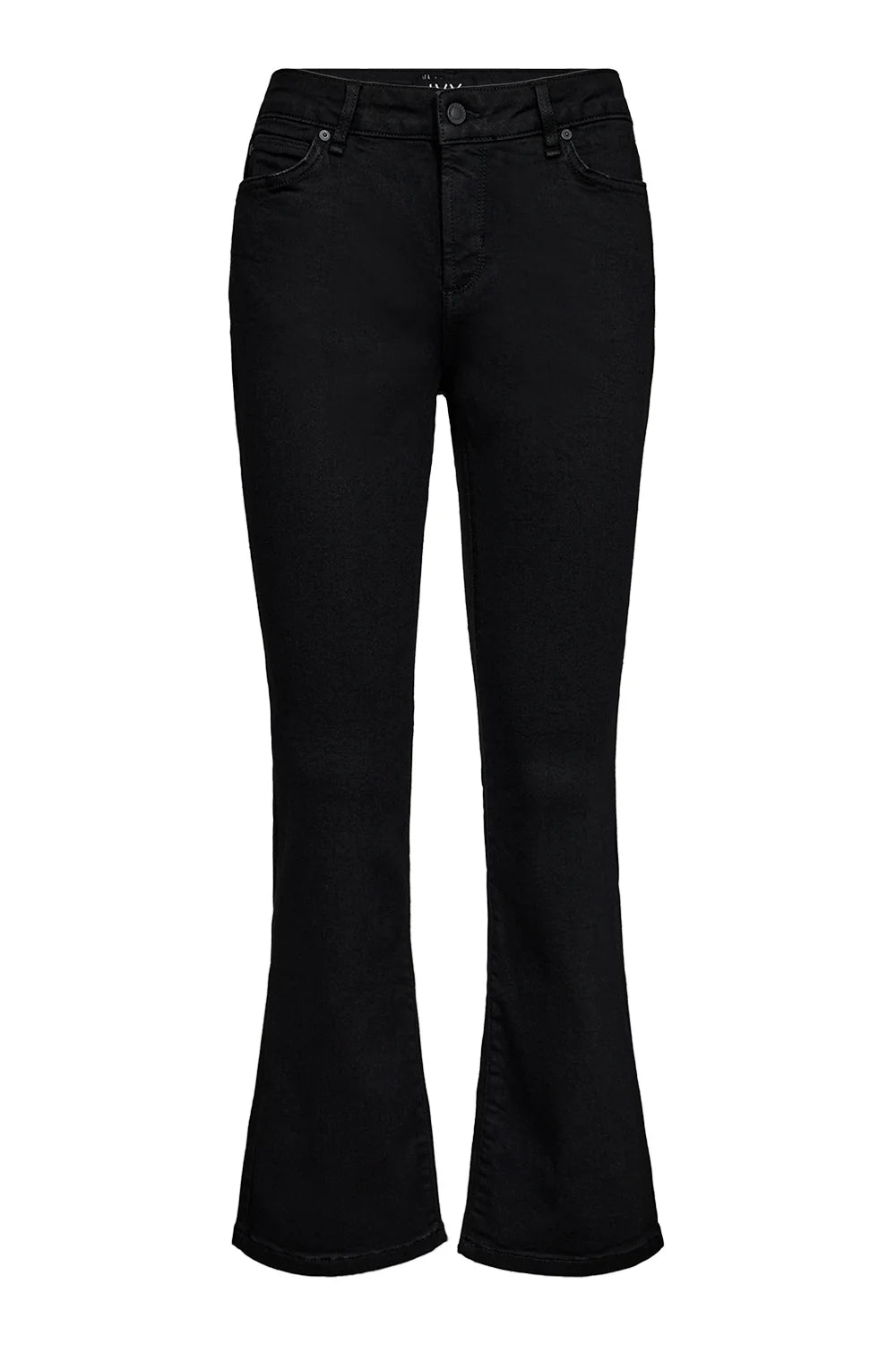 Johanna Kick Flare Jeans, Wash Cool Excellent Black
