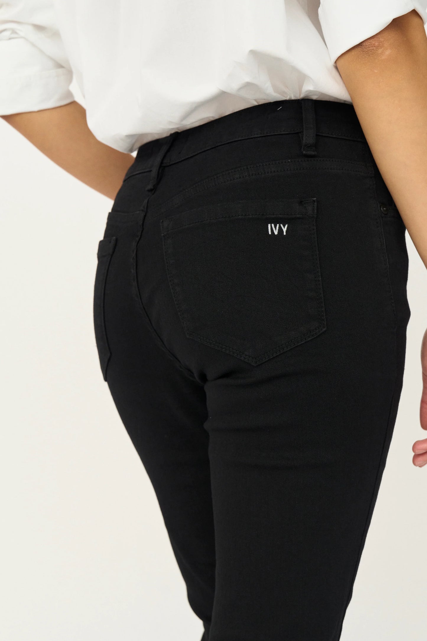 Johanna Kick Flare Jeans, Wash Cool Excellent Black