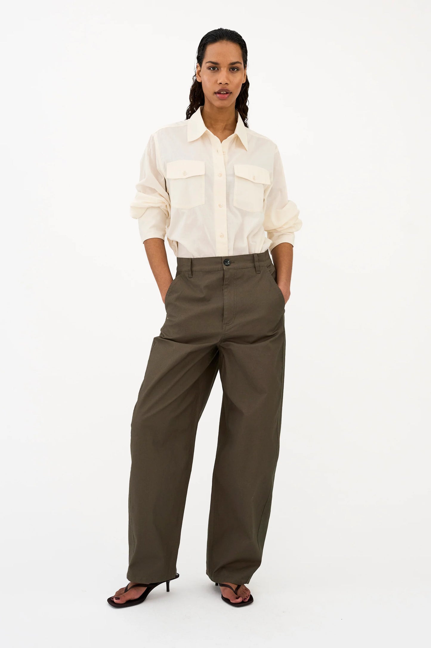 Katee Barrel Pant, Olive