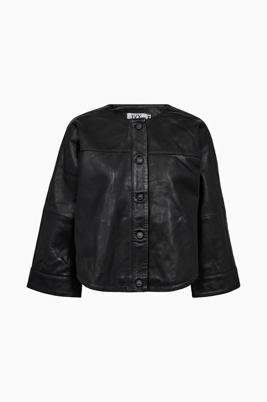 Kylie Jazz Leather Jacket Black, Ivy Copenhagen, Såininorden