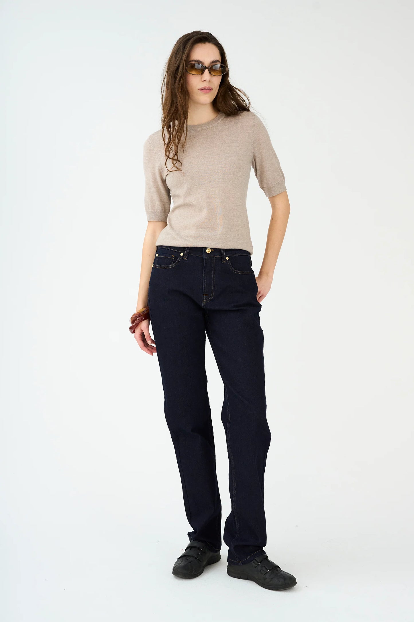Tonya Cropped Jeans, Wash Rinse Vicky