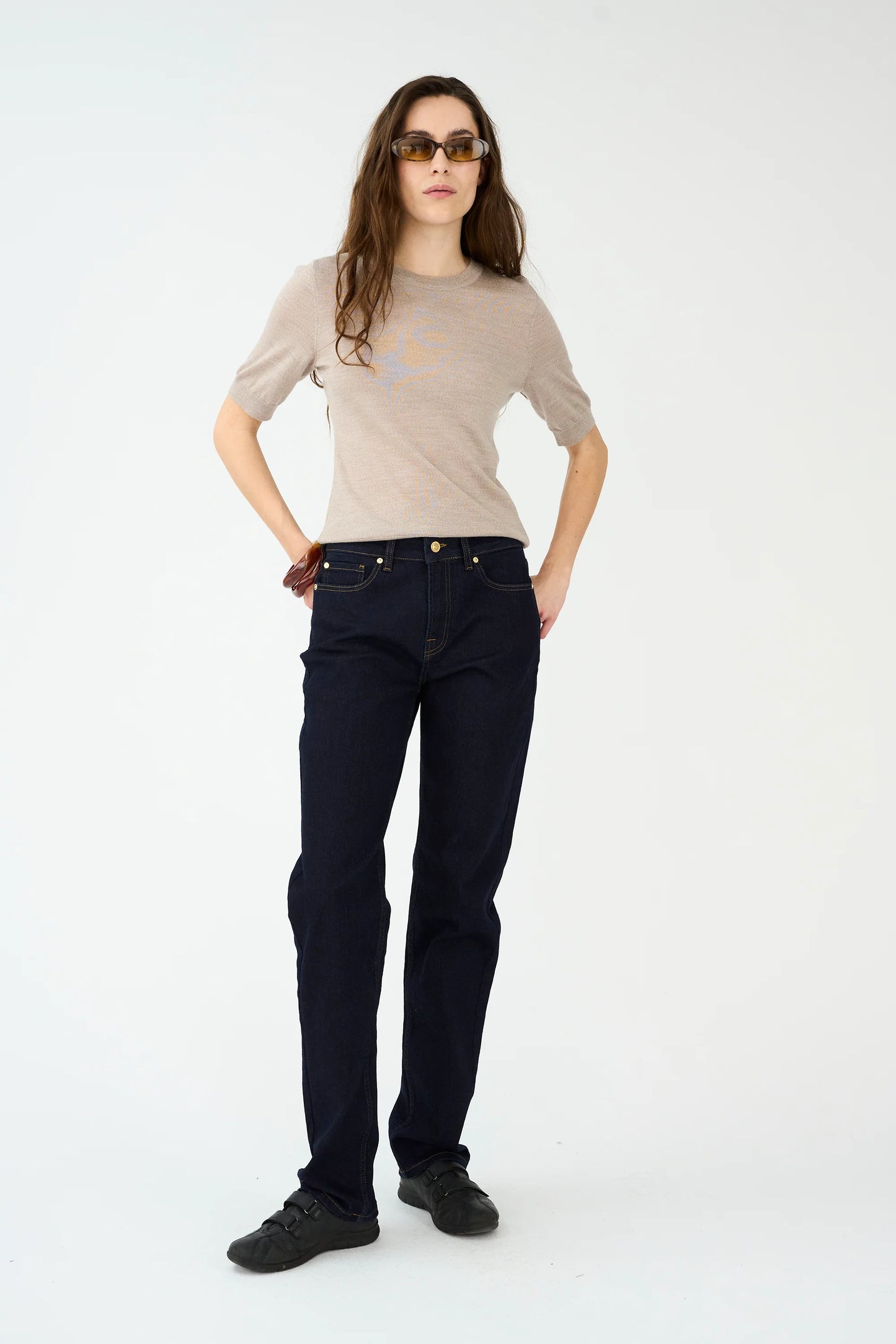 Tonya Cropped Jeans, Wash Rinse Vicky