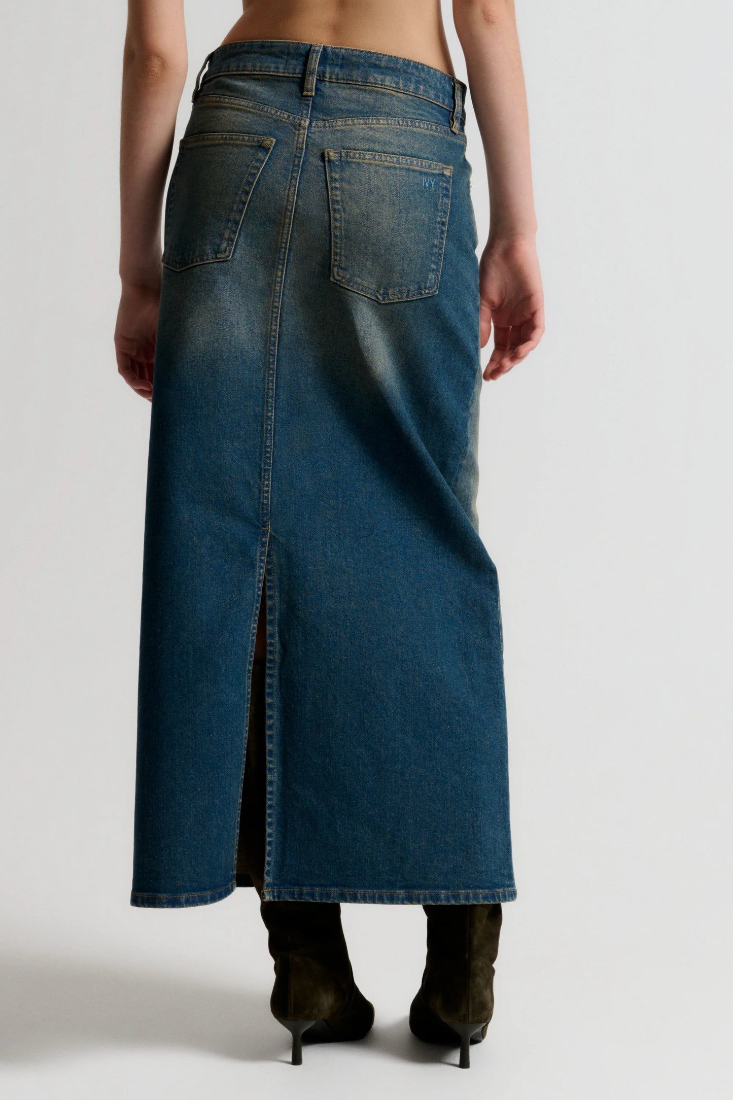 Zoe Maxi Skirt, Wash Dijon