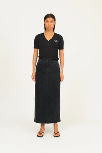 Zoe Maxi Skirt Wash Faded Black