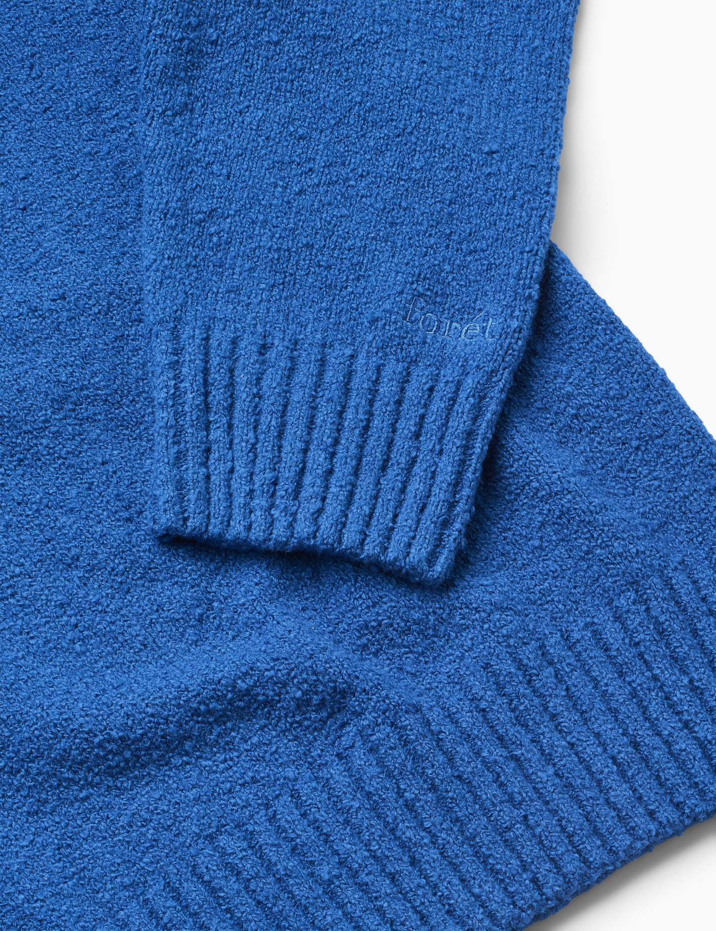 Leaf Boucle Knit, Heritage Blue
