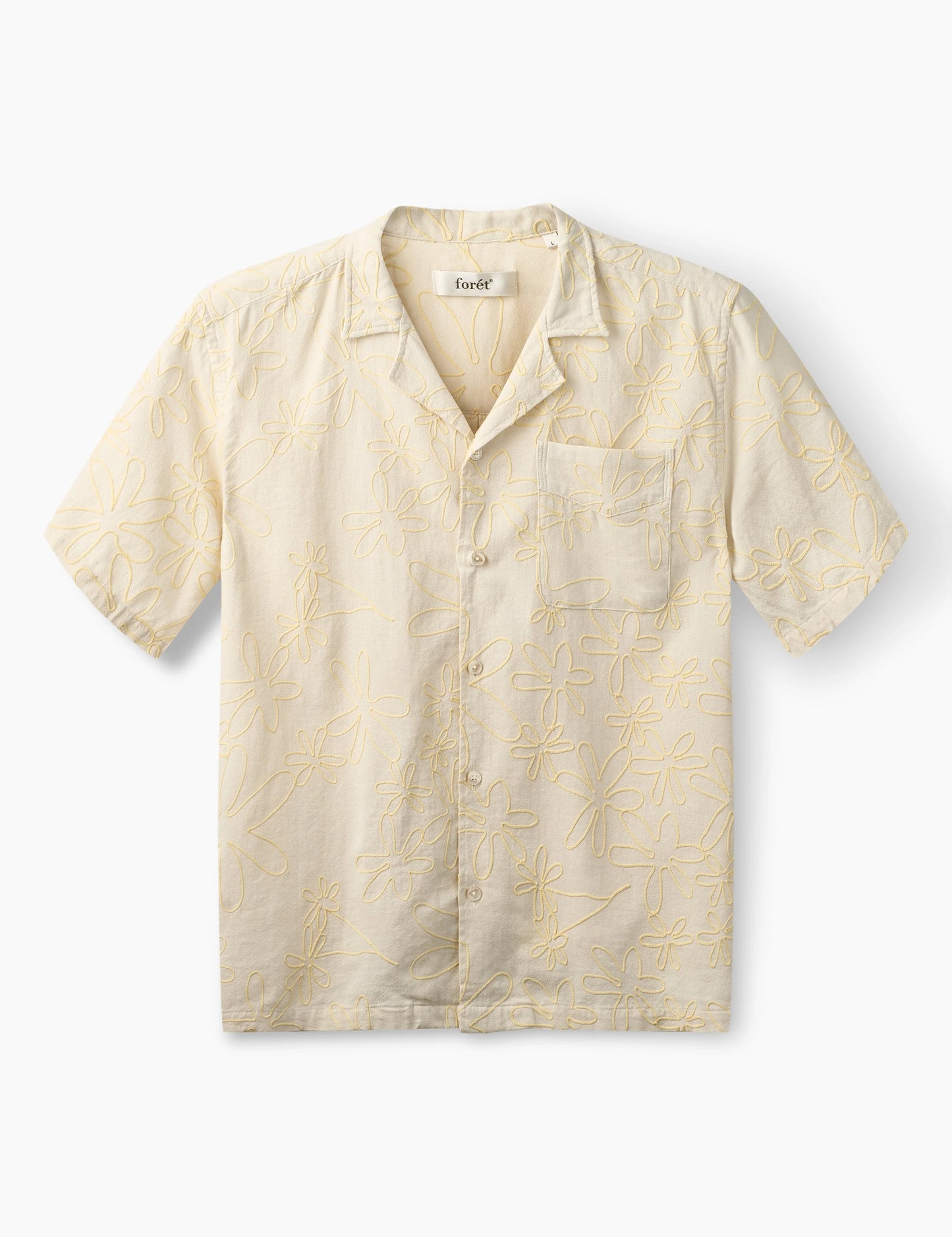Peer Embroidery SS Shirt Off White, Forét, Såininorden